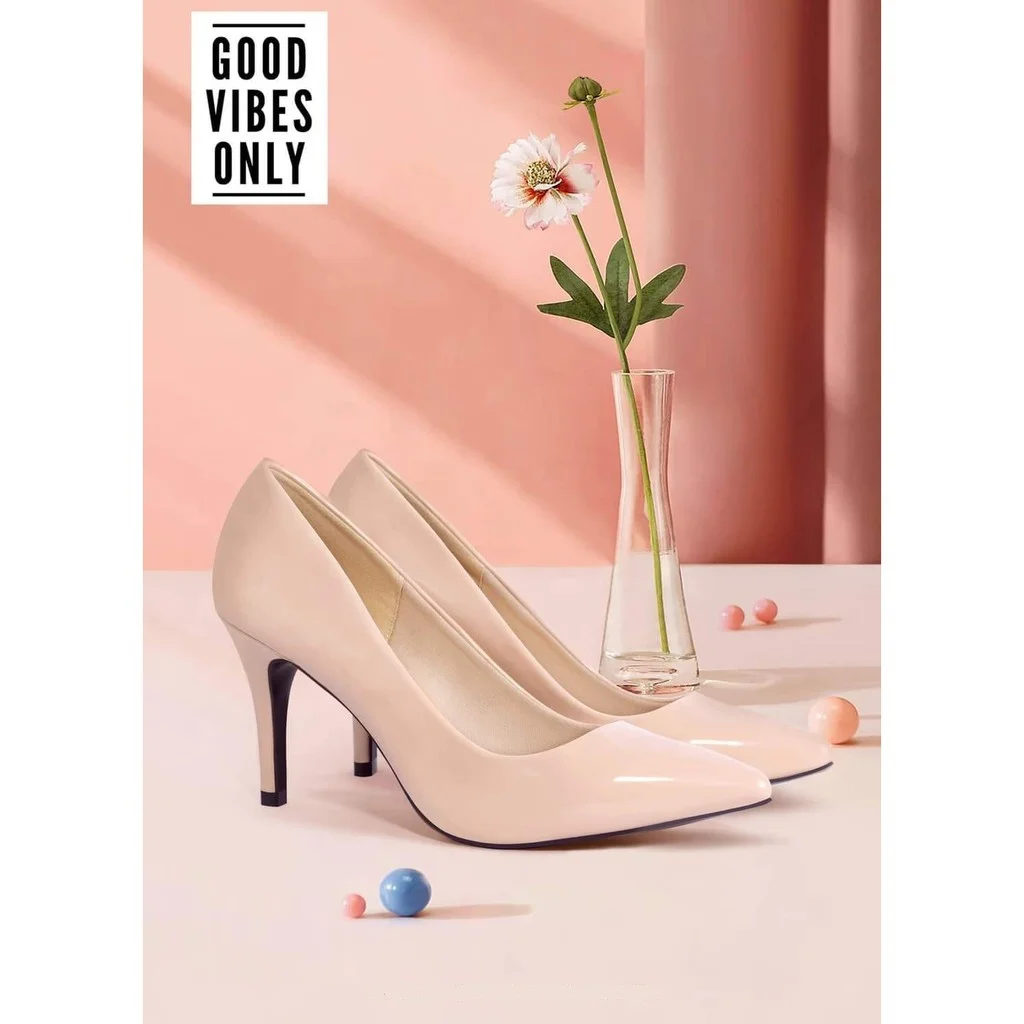 2022 Hot Style! Women Premium PU Leather 7cm Pointed Toe Heeled Sandal, OEM Available