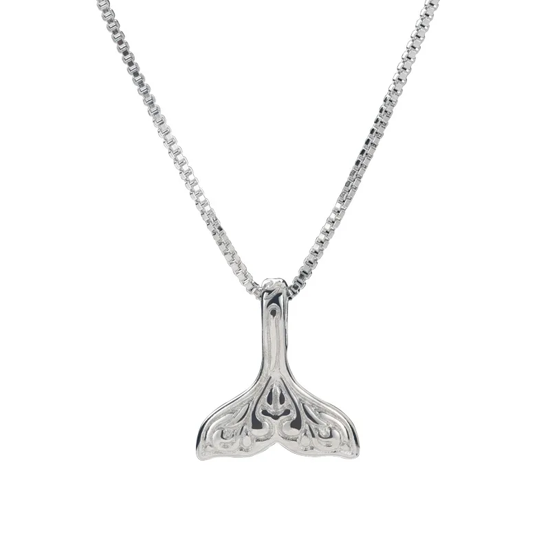 Fashion custom copper brass S925 silver plating mermaid tail pendant necklace seamaid pendant little mermaid necklace for girl