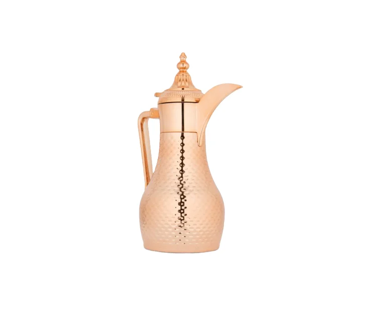 Copper Dallah Arabic Teapot For Coffee Serving Middle Eastern and Turkish Style New Classic Design Dallah Manufacturer.