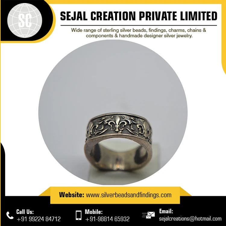 925 Sterling Silver Tribal Women Jewelry Rings