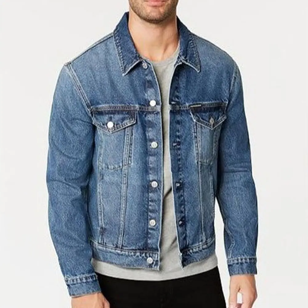  Заводская Лидер продаж Мужская джинсовая куртка с разбрызгивающимися красками