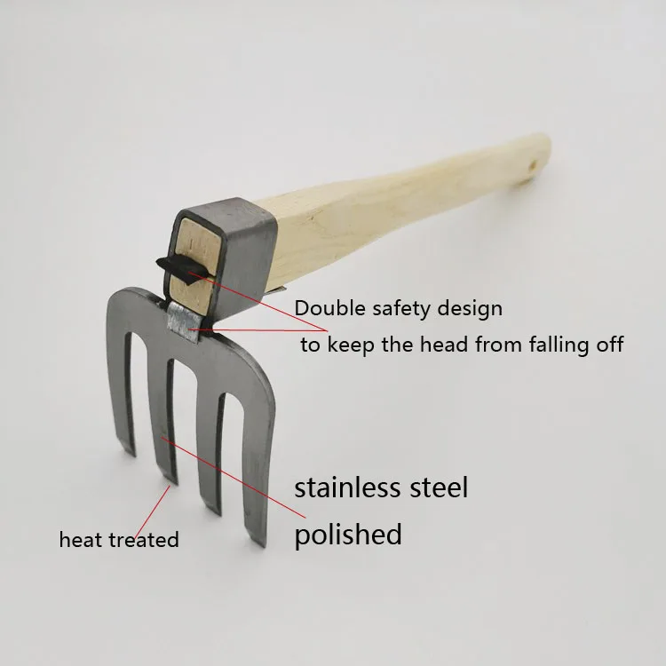stainless steel garden digging tools fork hoe rake