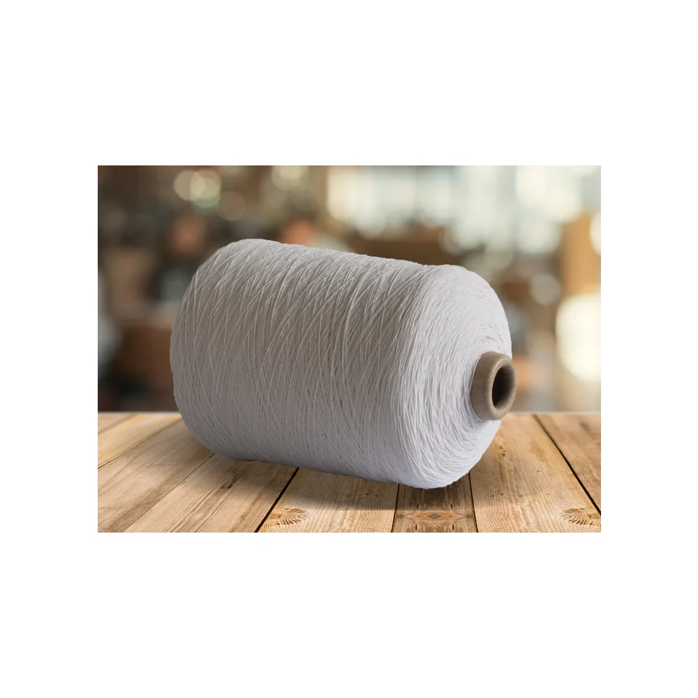 Finest Grade White Covering Yarn (Double Covered Rubber/Elastic Yarn) Made From Polyester For Sewing Premium Product