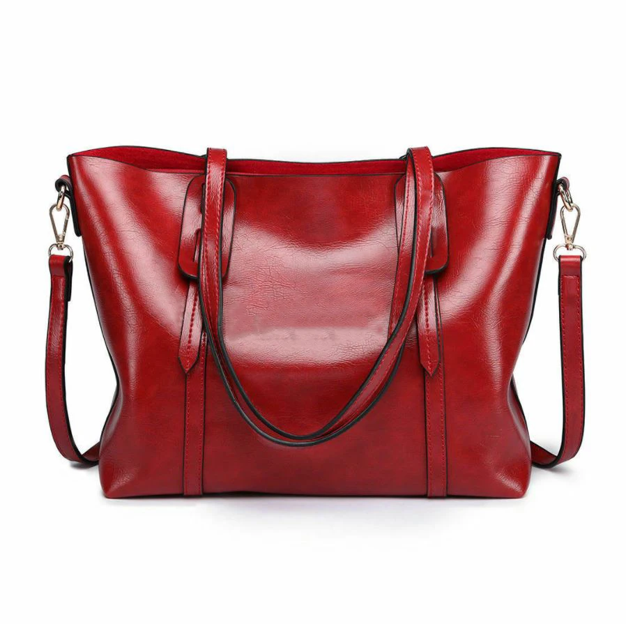 Trendy Handbags for Women Fashion Ladies Genuine Leather Top Handle Shoulder Beg