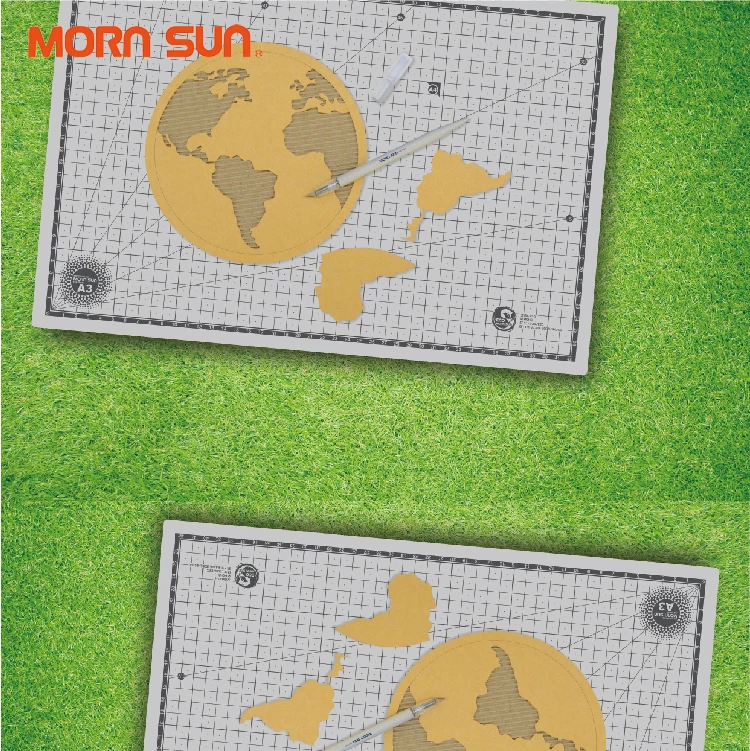 Тайваньский художественный Инструмент от производителя A3, 45*30 см, толщина 2 мм, 3 слоя PPO, самовосстанавливающийся базовый тяжелый коврик для резки