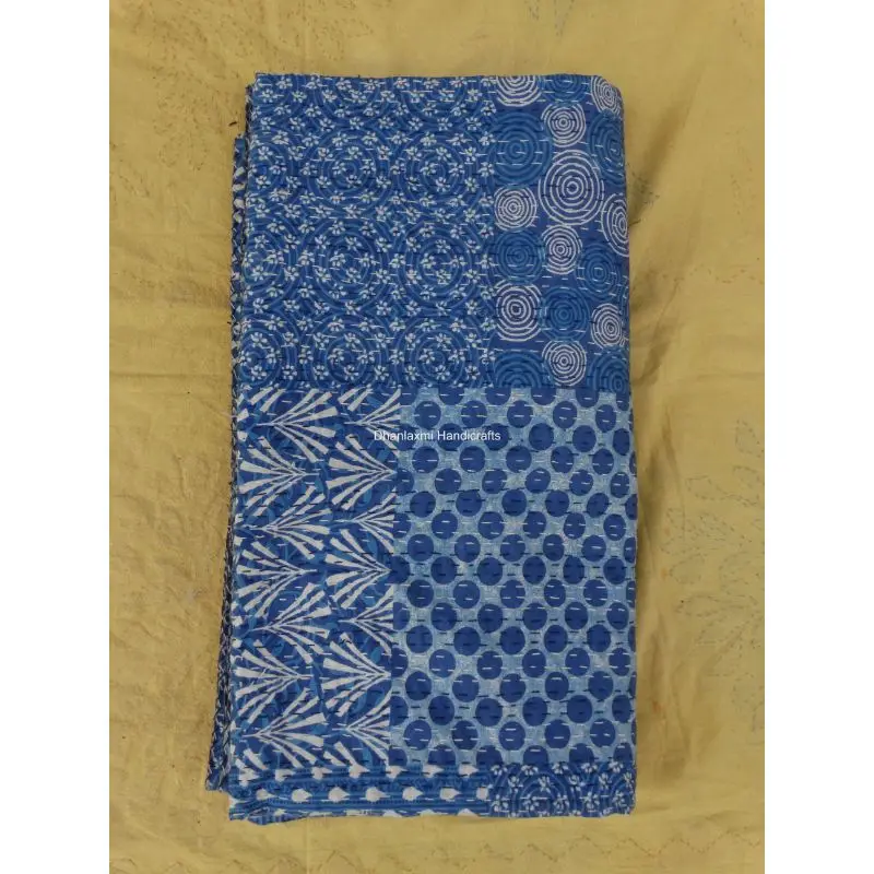 Красивое домашнее украшение оптом ПОКРЫВАЛО РУЧНОЙ РАБОТЫ Хлопковое одеяло Kantha индийское многоцветное покрывало с принтом Gudari дизайн