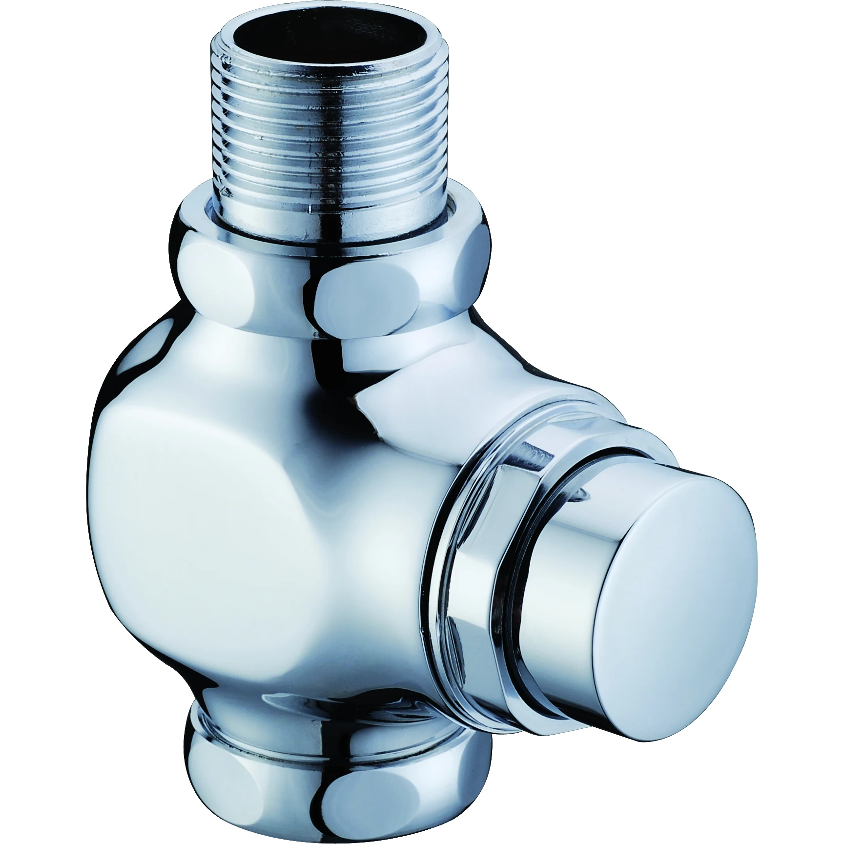 
Chrome Plated Full Brass Hand Control Slow Close Flush Valve Self Closing Flush Valve for toilet 