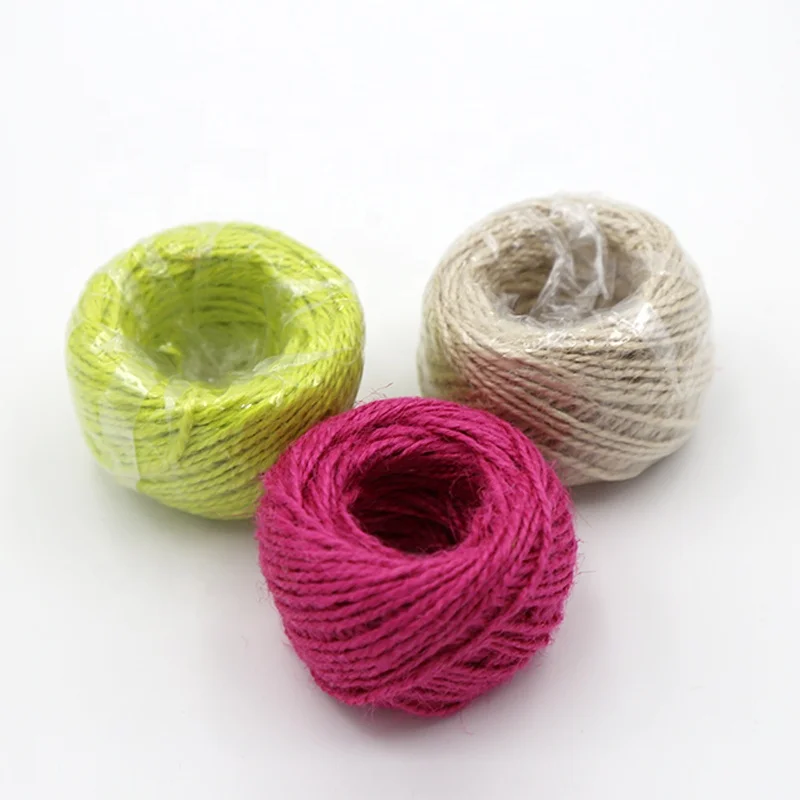 
Colorful jute twine yellow Color Jute Yarn for sale 