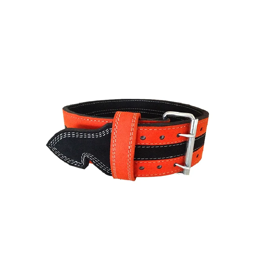 Power Lifting Belt Suede Leather Double Prong Power Belt Gym Bodybuilding 4 Inches 10 MM Thick Weight Lifting Weightlifting