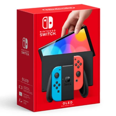 
Latest PreOrder 100 % Nintend_os Switch (OLED model) Neon Blue/Neon Red set 32GB Console 