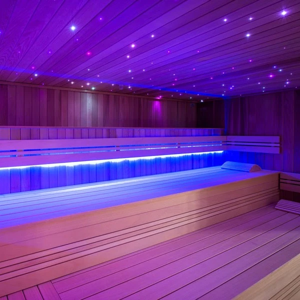 Glass fiber optic steam star ceiling  light for sauna
