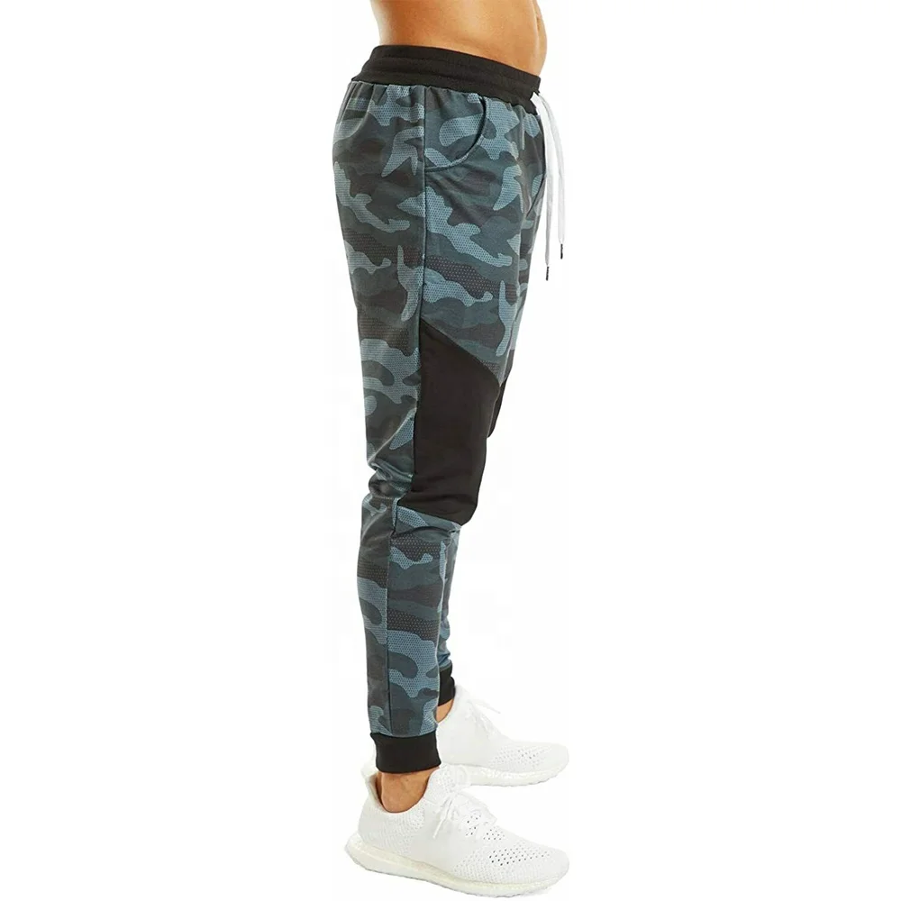 Mens Slim Fit Fashion Camouflage Jogger Sweatpants Tapered Gym Pants Summer Sublimated Joggers