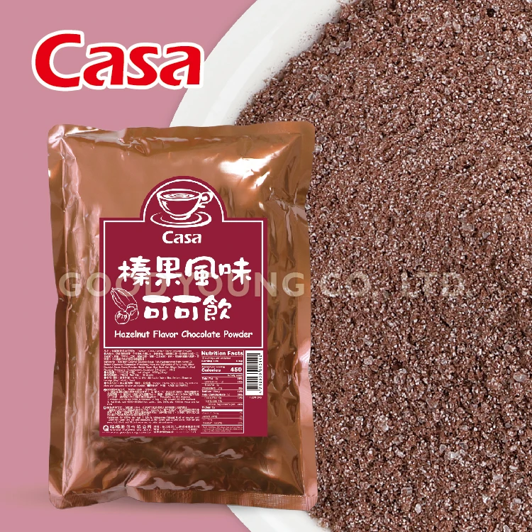 Хороший молодой чай Boba пузырьковый ингредиенты Hanelnut со вкусом шоколада мгновенный молочный в порошке