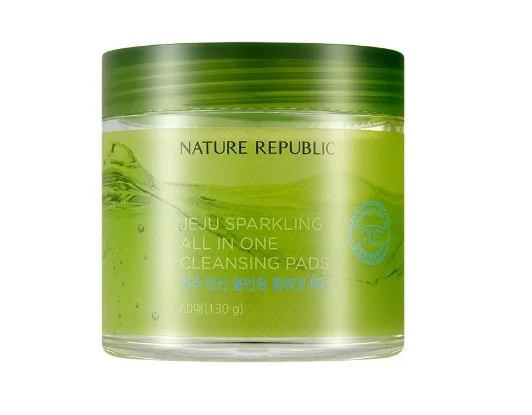 [Nature republic] jeju sparkling all in one cleansing pads 60pcs 130g _ KOREA COSMETIC