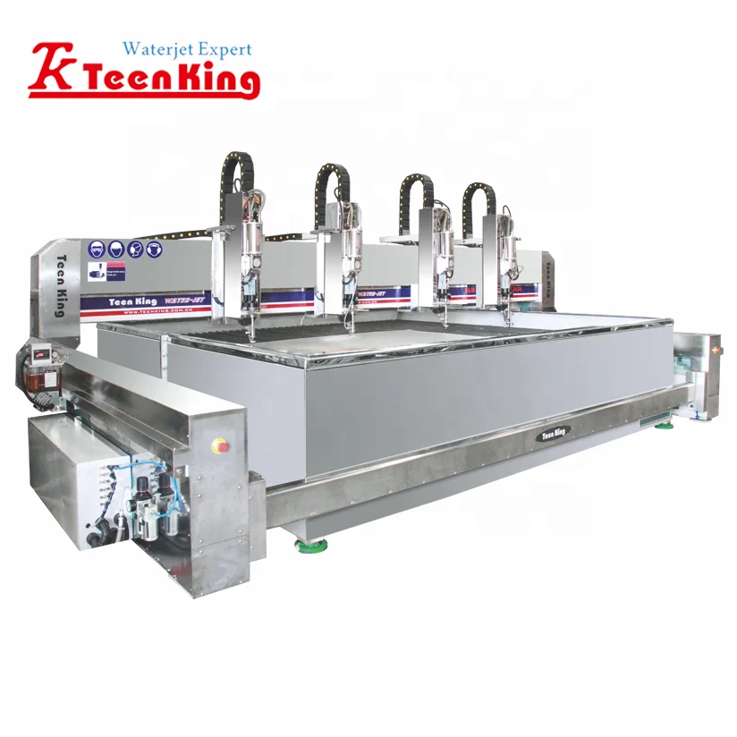 4 heads water jet cutting machine