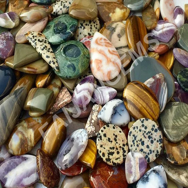 
Natural Agate jasper Gemstone Cabochon Green jasper Agate Mixed Stone Cabochon Jewelry Making Stone wholesale lot Mixed stone 
