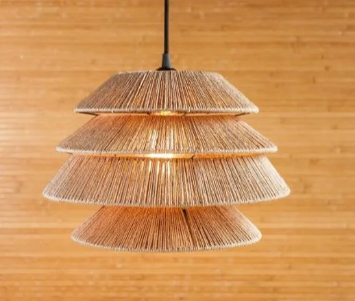 Винтажное украшение ручной работы бамбуковый ротанговый Плетеный Потолочный подвесной абажур для декора ресторана