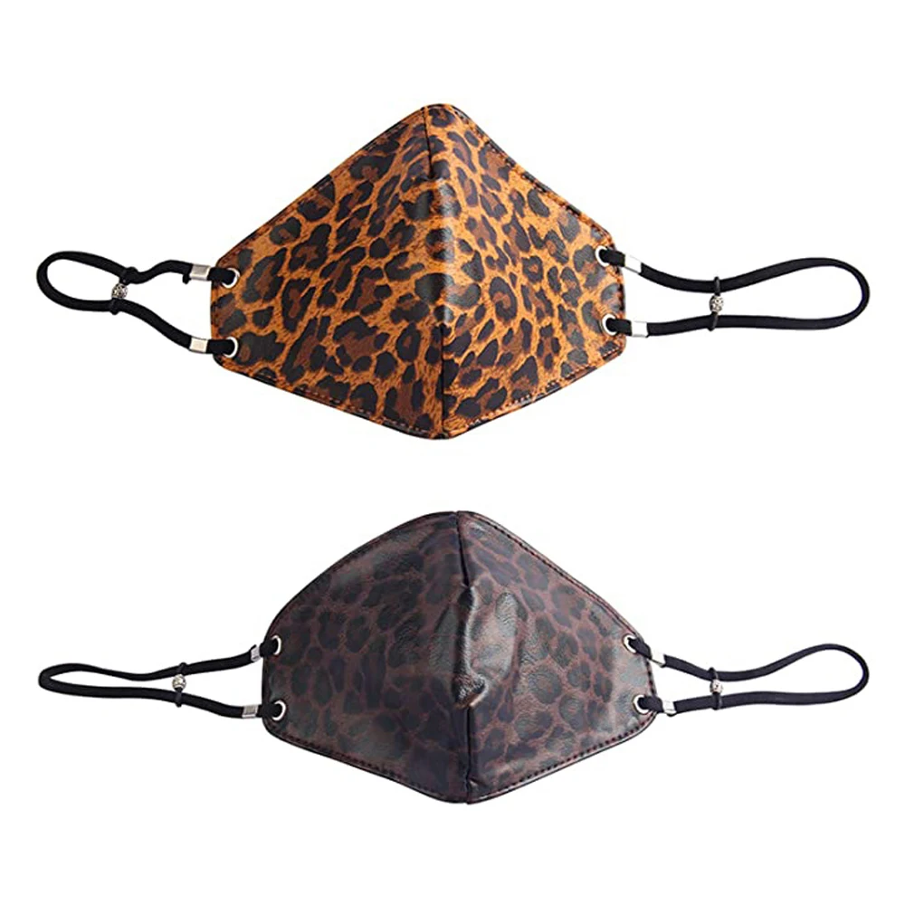 Print Leather Fashionable Face Cover Breathable Half Face Anti-Dust Sports Mask for Men Women