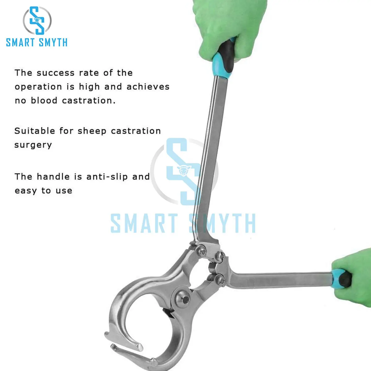 Castration Plier, Carbon Steel Durable Carbon Steel ,Non-Slip Handle Bloodless Castration Plier Tool