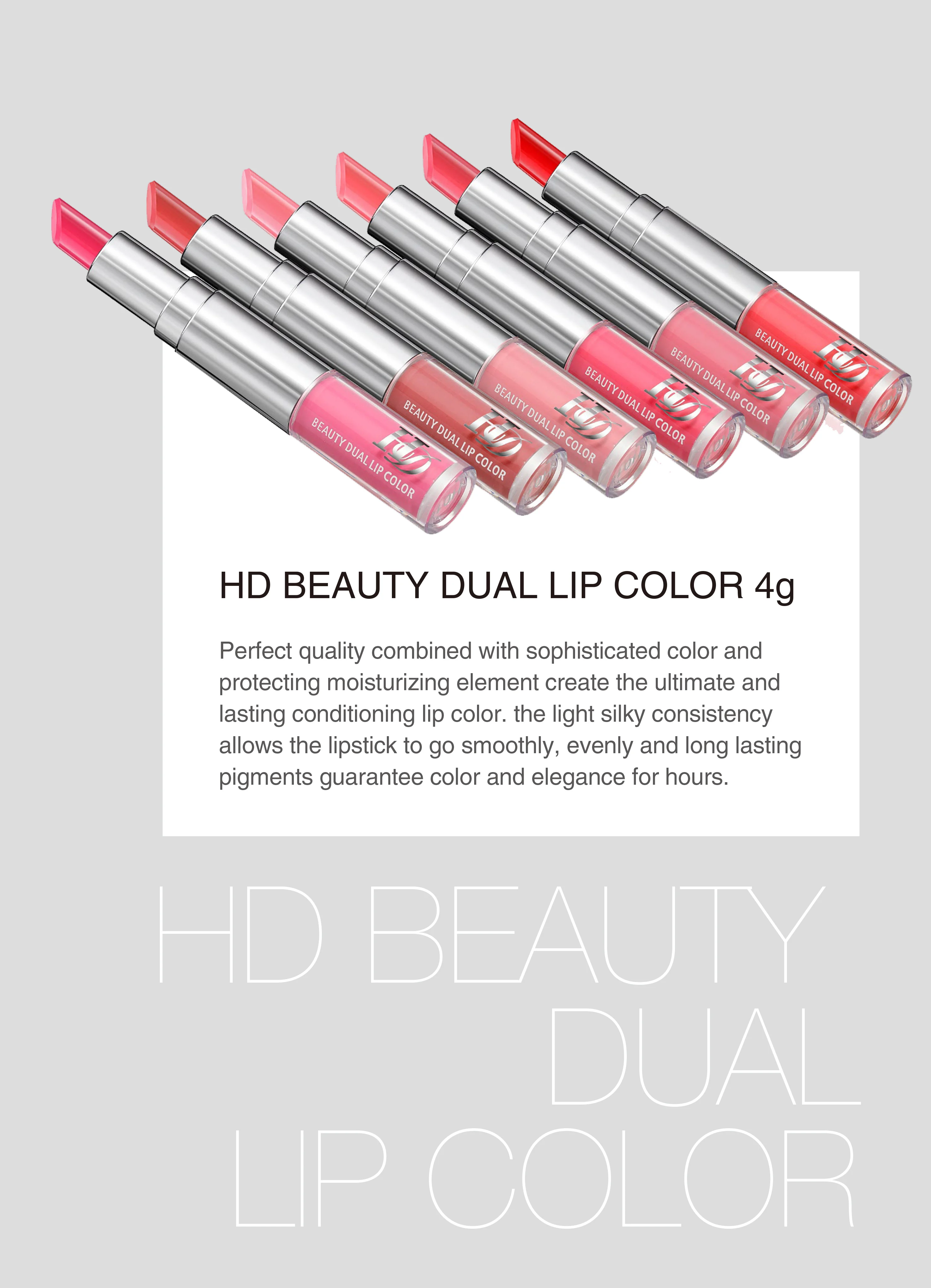 Multi color wholesale HD beauty dual color lip gloss distributors