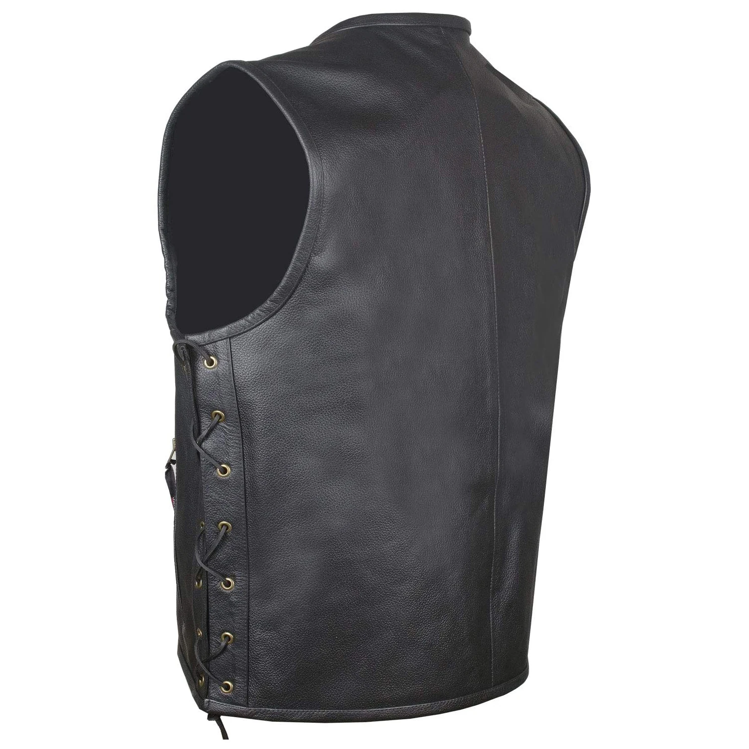 Genuine Leather Biker Motorcycle Vest Custom Made Logo Motorbike Vest Made Thick Leather Motorbike Waistcoat for sale