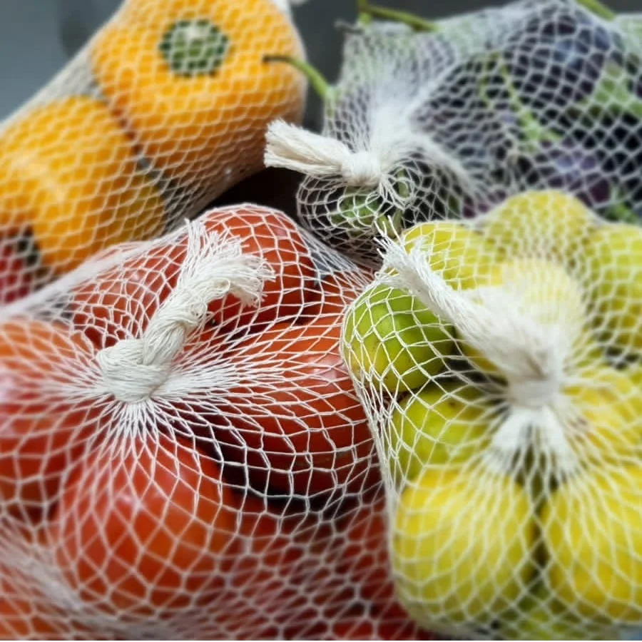 Reusable Best quality Cotton Tubular Mesh net bag  Available for Packaging of Fruits and Consumer Goods