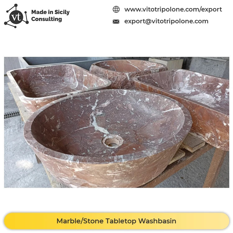 Innovative Design Marble Stone Bathroom Stone Sink and Bathroom Stone Wash Basin