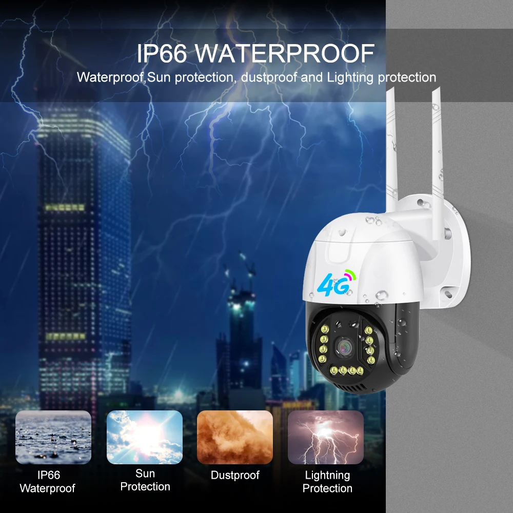 Ptz Camera 4g Security Camera Waterprfoot Ip66 Outdoor 3mp Ptz 4g Monitor Camera