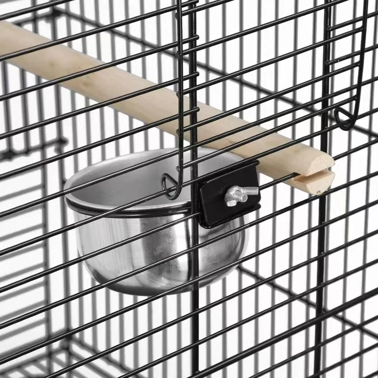 Factory sales wire metal square types of bird cage with stand parrot pet cage sample bird cage for curlew birds