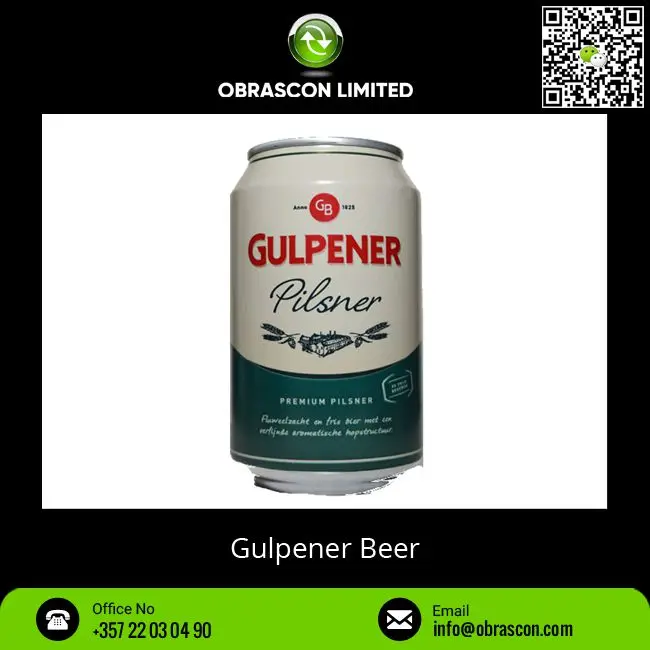 100% Quality Taste Tinned Packaged Gulpener Beer with 5% Alcohol