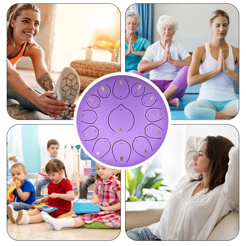 One Piece to Ship  Musical Instrument Hand Drum Set 12 Inch 13 Note Steel Tongue Drum