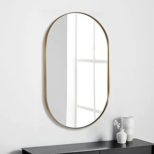 Large big Long Aluminum Alloy Metal Framed Hanged Dressing Floor Stand arched mirror