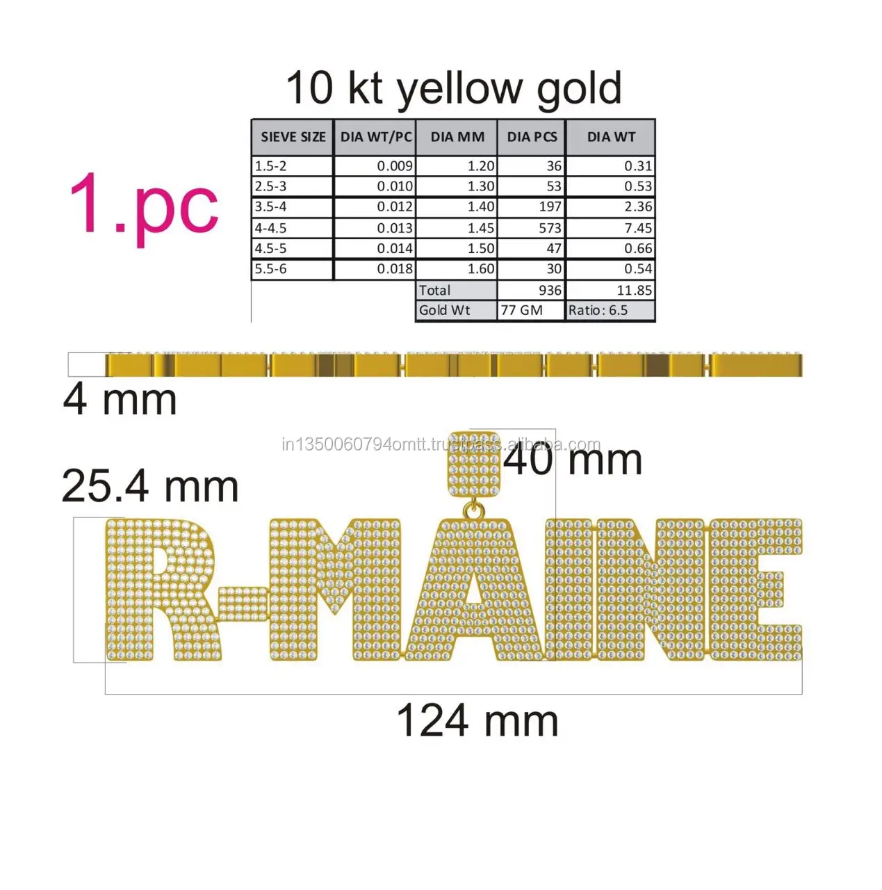 
Latest Design 77 Grams 10Kt yellow Gold Real Diamond custom Pendant / New Design Pendant / Pendant Diamond 