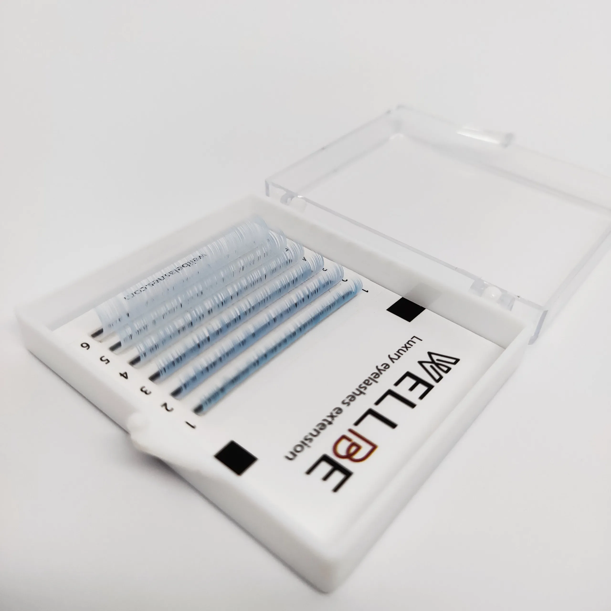 Ocean Blue оптом красочные Премиум корейские мягкие синтетические легко веерообразные ресницы для наращивания