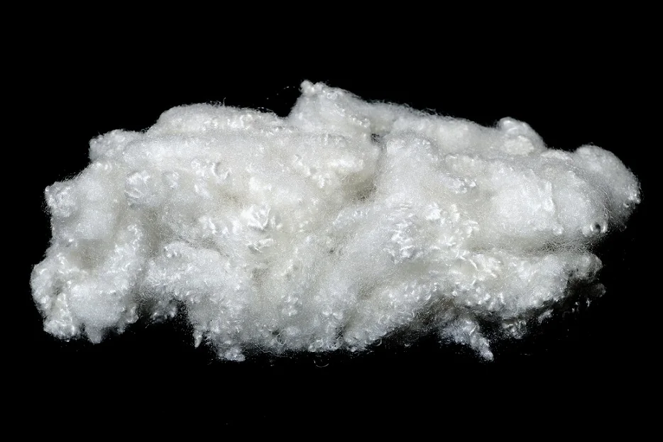 Необработанное белое полиэфирное полое сопряженное силиконизированное штапельное волокно