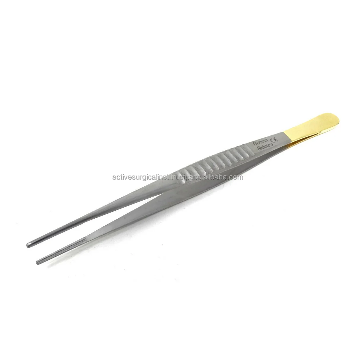 Prime DeBakey Forceps Atraumatic Artery Surgical Forceps Vascular Tissue Clamp Serrated Tip Gold Handle Surgical Instruments