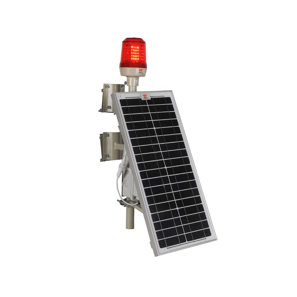 Super Quality Single Solar Light Low Intensity Aviation Beacon Airport Warning Light Obstacle Lamp for Chimney Wholesale Product