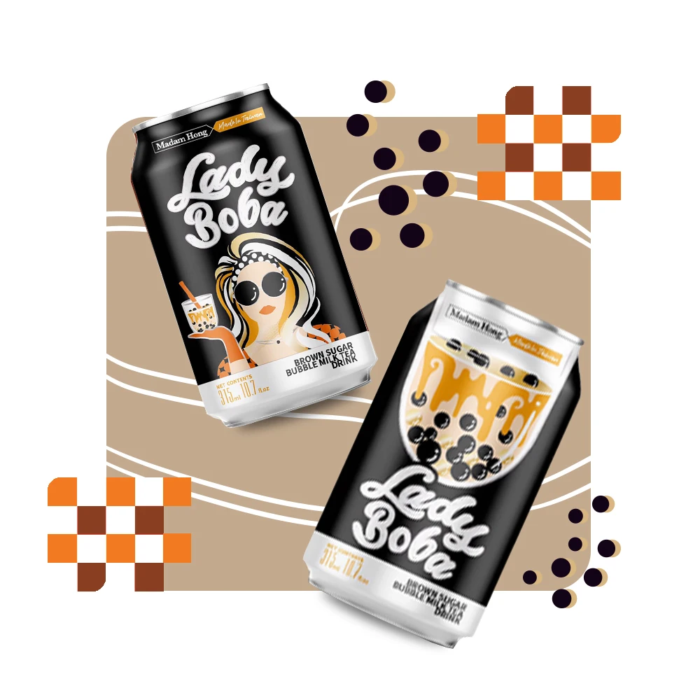
Madam Hong 315ml bubble tea with brown sugar flavor 