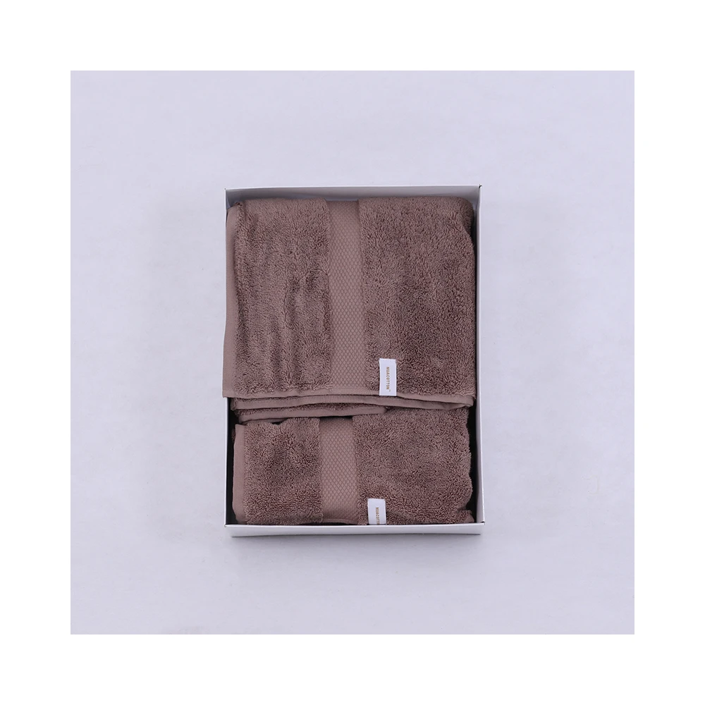 
Brand New Wholesale Product Towel Nua Brown %100 Cotton- 2 Pieces - 50x90-70x130cm 