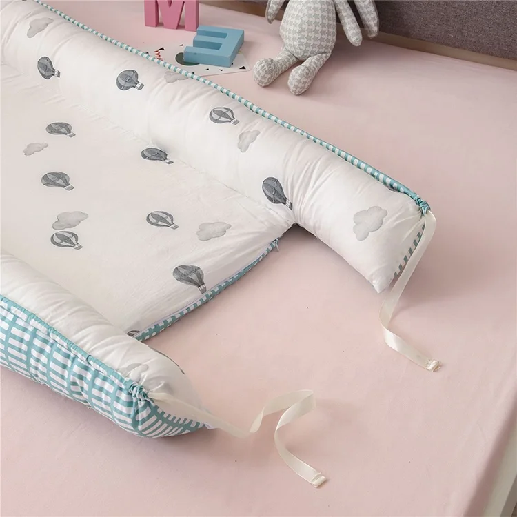 90*55*15cm New Portable Cotton Cradle Newborn Baby Crib Bassinet Bed Infant Nest Bed for Boys Girls Travel Bed