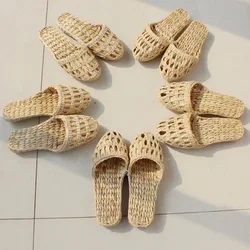 Handmade Weaving Slippers Natural Water Hyacinth Slippers Women Sandals Vietnamese Craft