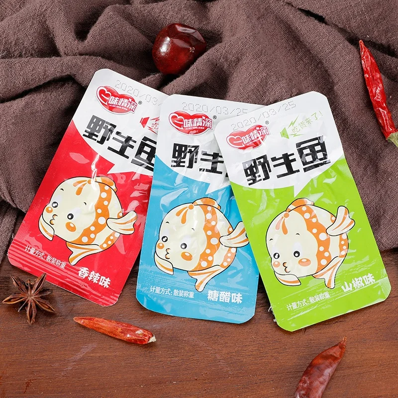 
China popular fried seafood fish anchovies chili flavor spicy snacks 