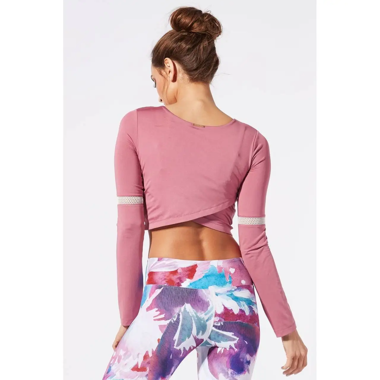 Качественная экспортная прочная удобная женская одежда, Роскошный Топ с длинным рукавом и основанием из спандекса