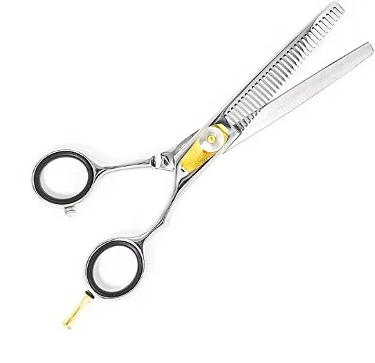 Professional Barber Salon Hair Shears with Adjustable Tension Screw for Haircut Styling, Japanese 440C Stainless Steel Razor Edg