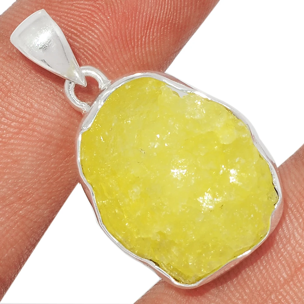 Натуральный без подогрева Редкие брусит с украшением в виде кристаллов минералов грубые ожерелье 925 стерлингового серебра Кулоны из нержавеющей стали