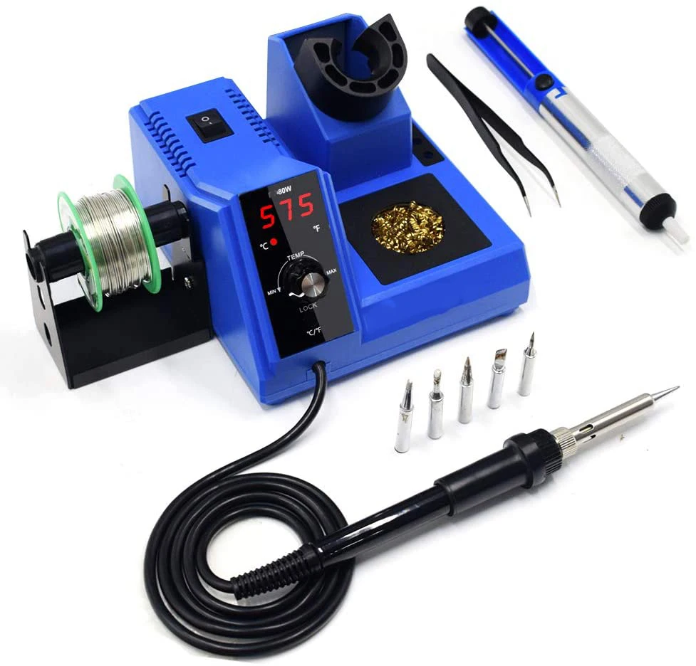 Sugon 80W Digital Soldering Iron Station with Electronic Temperature and Calibration Control for Cell-Phone PCB IC Repairing