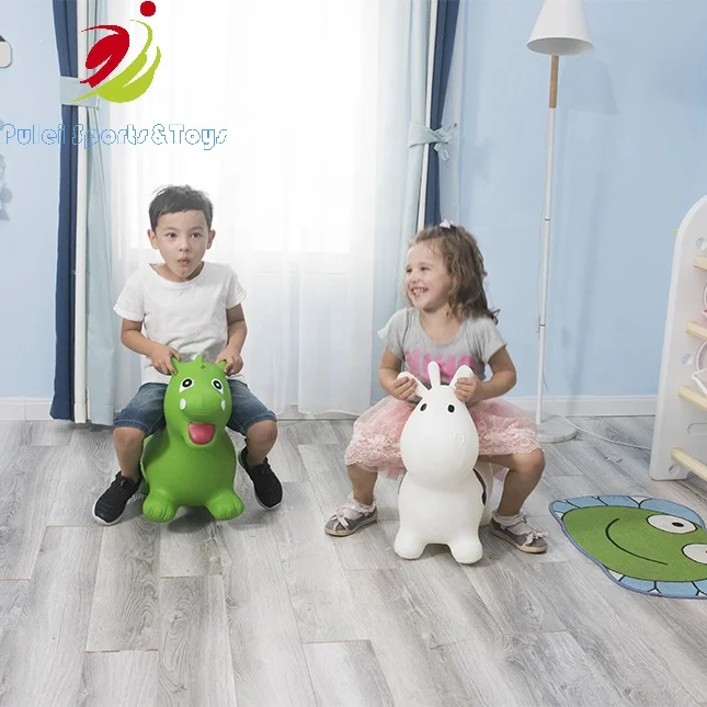 PVC-Plastic Animal Toy Unicorn Hopper Animal Kids Jumping Animal Toys