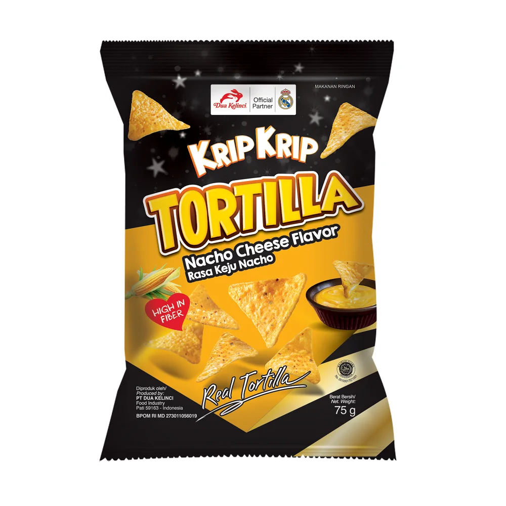Дуа KELINCI - KRIP TORTILLA CHIP NACHO Закуска со вкусом сыра из Индонезии 75