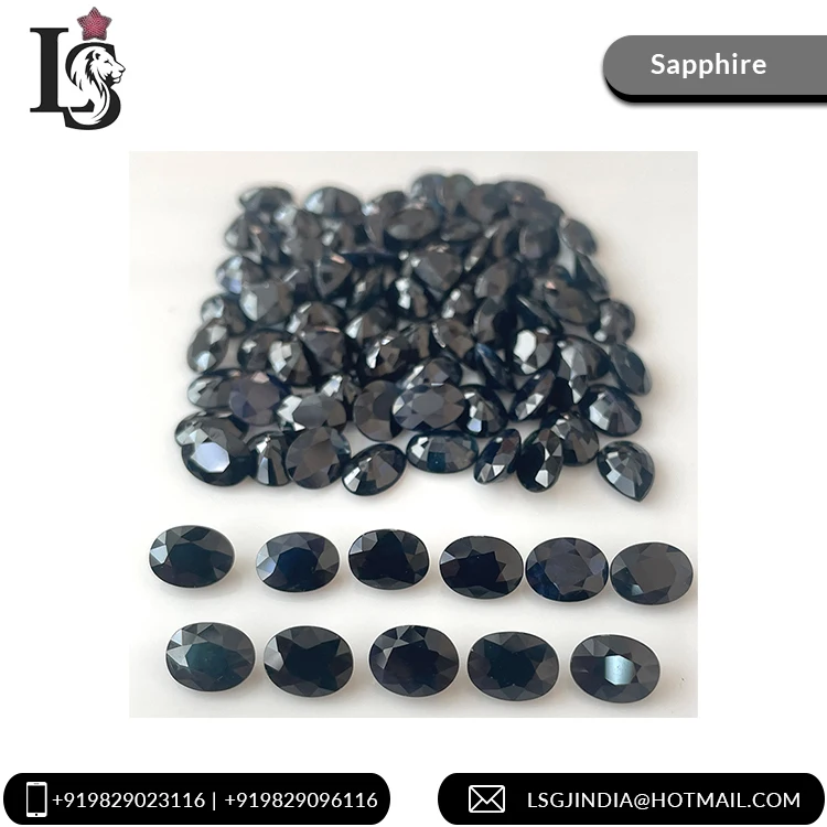 Zed Black Color 100% Natural Black Sapphire Oval Cut Gemstone for Jewelry Making at Reasonable Price