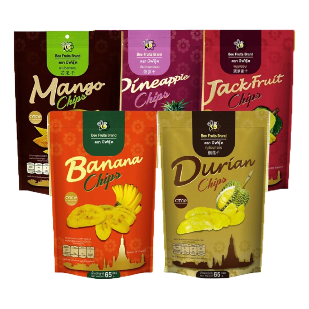 Best Quality Wholesale vacuum fried fruit Mixed Chips (Durian,Pineapple,Mango,Jackfruits,Banana) manufacturer from Thailand